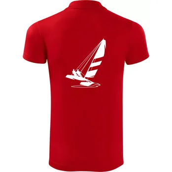 Pánská košile Katamarán na vodě - Polokošile Victory sportovní (dresovina) - 3XL ( Červená )