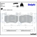 Sada brzdových destiček, kotoučová brzda DELPHI LP3713