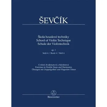 Škola houslové techniky op. 1, sešit 4, Cvičení dvojhmatová a flažoletová - Otakar Ševčík
