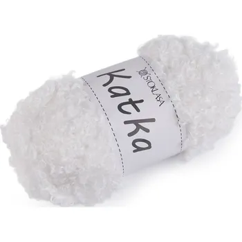 Příze Příze pletací kudrnatá Katka 100 g bílá 1 ks