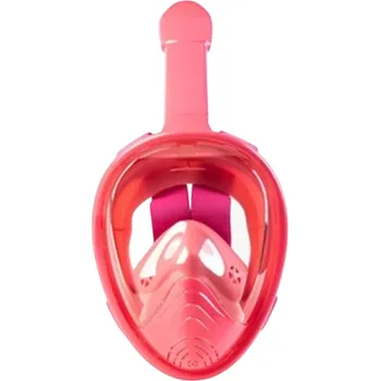 Dětská celoobličejová potápěčská maska XS 11 x 12 cm Vnější 14,5 x 17 cm Špunty do uší Plavecká maska pro děti Šnorchlování růžová