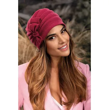 Čepice KRUMLOVANKA Zimní dámská čepice W-0837/478 v barvě lila VYBERTE BAREVNOU VARIANTU: lila