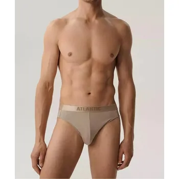 Pánské spodní prádlo Pánské slipy Atlantic béžové- sportovní střih, Béžová M i384_83604000