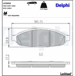 Sada brzdových destiček, kotoučová brzda DELPHI LP3555