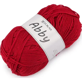 Příze Pletací příze Abby 100 g červená 1 ks