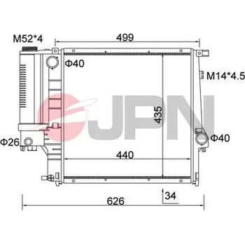 Chladič motoru Chladič, chlazení motoru JPN 60C9006-JPN