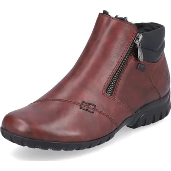 Dámská zimní obuv DÁMSKÉ KOTNÍKOVÉ BOTY RIEKER L4655-35 ČERVENÁ Barva: Červená, Velikost: 41