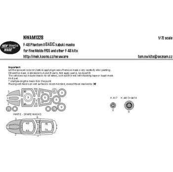 Plastikový model 1/72 Mask F-4B Phantom II BASIC (FINEM)