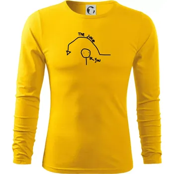 Pánské oblečení Vtip a ty - Triko s dlouhým rukávem FIT-T long sleeve - S ( Žlutá )