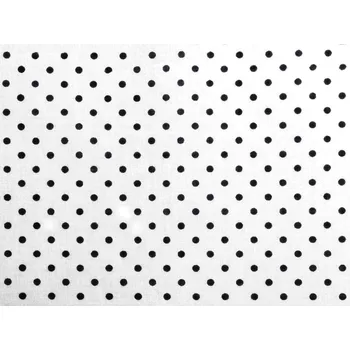 Bavlněná látka / plátno puntíky, barva 9 bílá černá