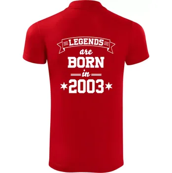 Pánská košile Legends are born in 2003 - Polokošile Victory sportovní (dresovina) - 2XL ( Červená )