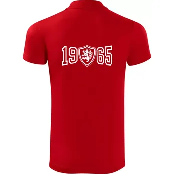 Pánská košile Narozeninový motiv - znak - 1965 - Polokošile Victory sportovní (dresovina) - M ( Červená )