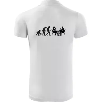 Pánská košile Evoluce vína ženy - Polokošile Victory sportovní (dresovina) - 3XL ( Bílá )