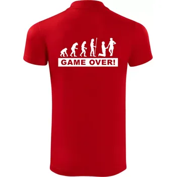 Pánská košile Game over evoluce - Polokošile Victory sportovní (dresovina) - XL ( Červená )
