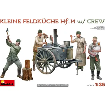 Plastikový model 1/35 Kleine Feldküche Hf.14 w/Crew (4 fig.)