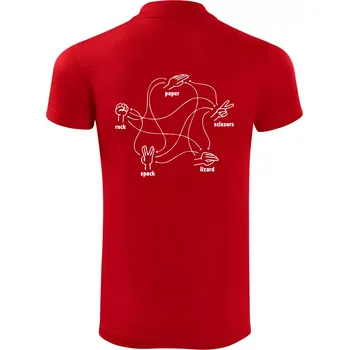 Pánská košile Kámen nůžky papír Spock - Polokošile Victory sportovní (dresovina) - XL ( Červená )