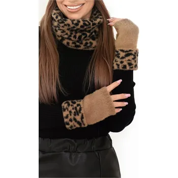 Čepice Krémové zimní rukavice OFF PINK, Krémový Univerzální i170_P-058-F