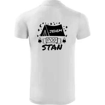 Pánská košile Jedem pod stan - Polokošile Victory sportovní (dresovina) - M ( Bílá )