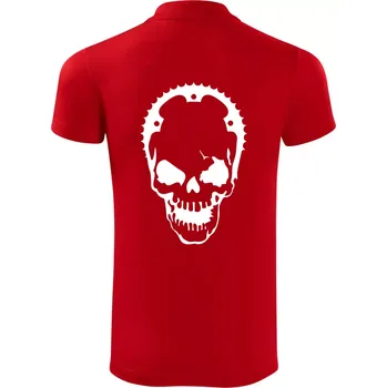 Pánská košile Rozeta lebka - Polokošile Victory sportovní (dresovina) - S ( Červená )