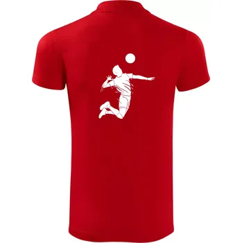 Pánská košile Volejbal splash jednoduchý - Polokošile Victory sportovní (dresovina) - S ( Červená )