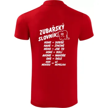 Pánská košile Zubařský slovník - Polokošile Victory sportovní (dresovina) - XL ( Červená )