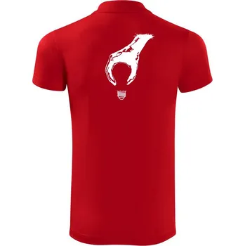 Pánská košile Žárovka - ruka - Polokošile Victory sportovní (dresovina) - 3XL ( Červená )