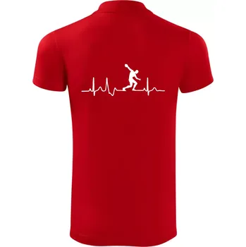 Pánská košile EKG hod diskem - Polokošile Victory sportovní (dresovina) - L ( Červená )