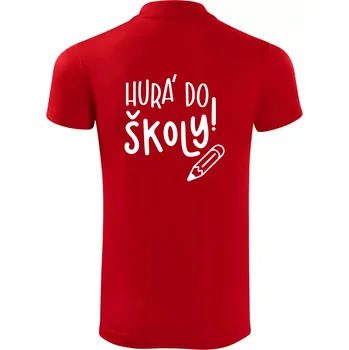 Pánská košile Hurá do školy! - Polokošile Victory sportovní (dresovina) - M ( Červená )