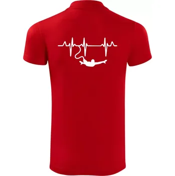 Pánská košile EKG bungee jumping - Polokošile Victory sportovní (dresovina) - 3XL ( Červená )