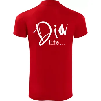 Pánská košile D I A Life - Polokošile Victory sportovní (dresovina) - S ( Červená )