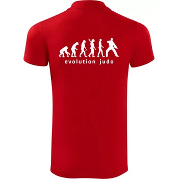 Pánská košile Judo evoluce - úder - Polokošile Victory sportovní (dresovina) - 2XL ( Červená )