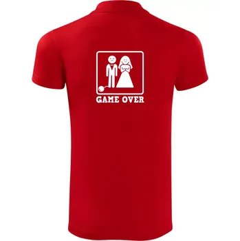 Pánská košile Game Over rozlučka - Polokošile Victory sportovní (dresovina) - S ( Červená )