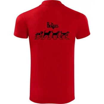 Pánská košile The Beagles - Polokošile Victory sportovní (dresovina) - M ( Červená )