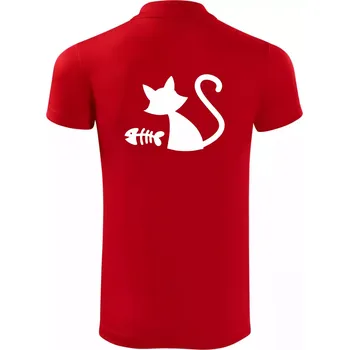 Pánská košile Ryba vs kočka - Polokošile Victory sportovní (dresovina) - XL ( Červená )