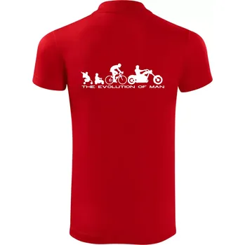 Pánská košile Evolution of man (Chopper) - Polokošile Victory sportovní (dresovina) - 2XL ( Červená )