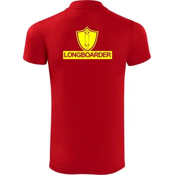 Pánská košile Longboarder logo - Polokošile Victory sportovní (dresovina) - L ( Červená )