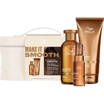 Vlasová regenerace Wella Ultimate-Care Ultimate-SmoothMake it Smooth Ultimate Shampoo 250 ml + Conditioner 200 Miracle Oil Serum 30 1 Stk. (1 666,00 Kč / 1 ks.)