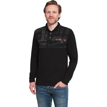 Pánská košile Polokošile dlouhý rukáv BRUTUS černá M