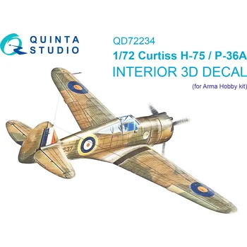 Plastikový model 1/72 Curtiss H-75 Hawk/P-36A 3D&col.Int.(ARMA)
