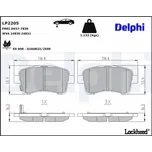 Sada brzdových destiček, kotoučová brzda DELPHI LP2205
