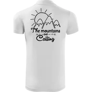 Pánská košile The mountains are calling - Polokošile Victory sportovní (dresovina) - XL ( Bílá )