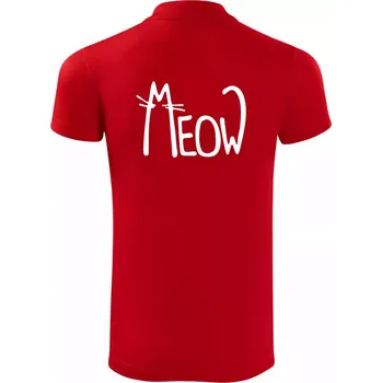 Pánská košile Meow - Mňau - Polokošile Victory sportovní (dresovina) - S ( Červená )