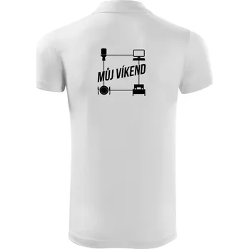 Pánská košile Můj víkend PC - Polokošile Victory sportovní (dresovina) - S ( Bílá )