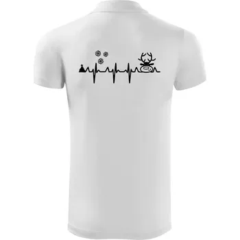 Pánská košile EKG Vánoce Vločky a sob - Polokošile Victory sportovní (dresovina) - 3XL ( Bílá )