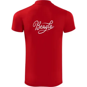 Pánská košile Beagle - nápis okrasný - Polokošile Victory sportovní (dresovina) - 3XL ( Červená )