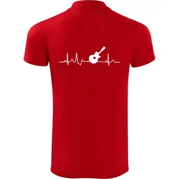 Pánská košile EKG akustická kytara - Polokošile Victory sportovní (dresovina) - L ( Červená )