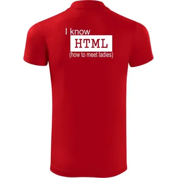 Pánská košile HTML - Polokošile Victory sportovní (dresovina) - S ( Červená )