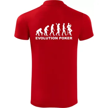 Pánská košile Evolution poker - Polokošile Victory sportovní (dresovina) - M ( Červená )