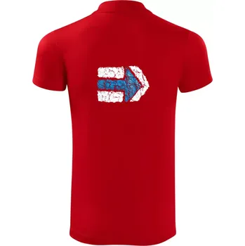 Pánská košile Párová turistická značka modrá - Polokošile Victory sportovní (dresovina) - S ( Červená )