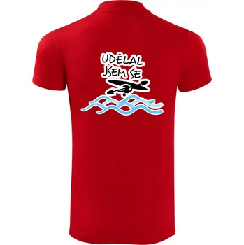 Pánská košile Udělal jsem se - Polokošile Victory sportovní (dresovina) - XL ( Červená )